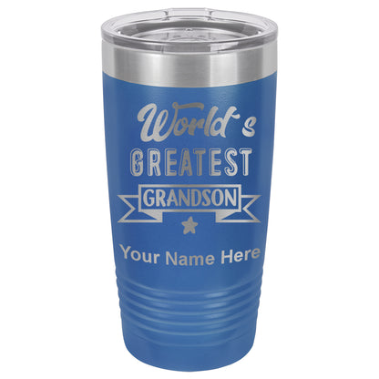20oz Vacuum Insulated Tumbler Mug, World's Greatest Grandson, Personalized Engraving Included