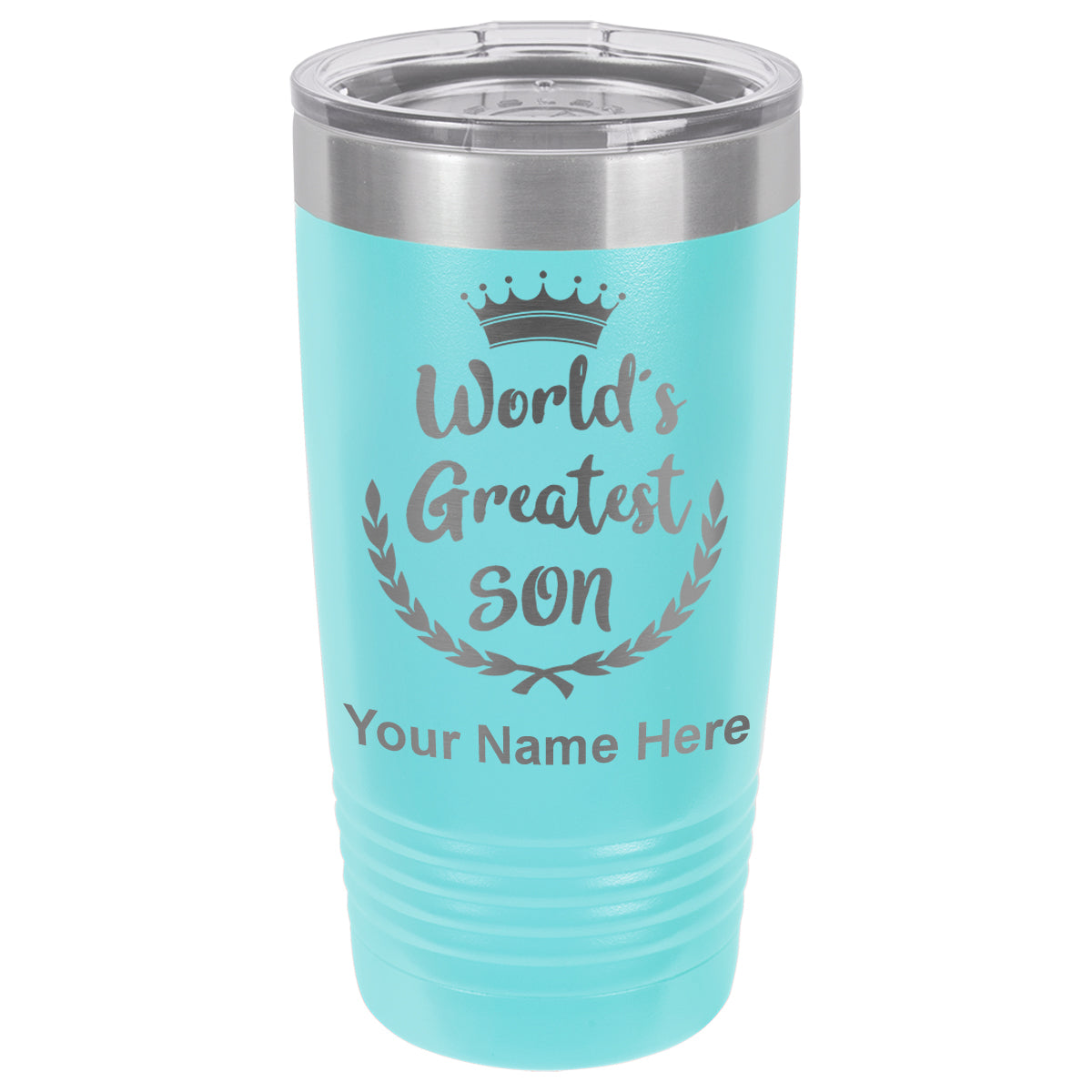 20oz Vacuum Insulated Tumbler Mug, World's Greatest Son, Personalized Engraving Included