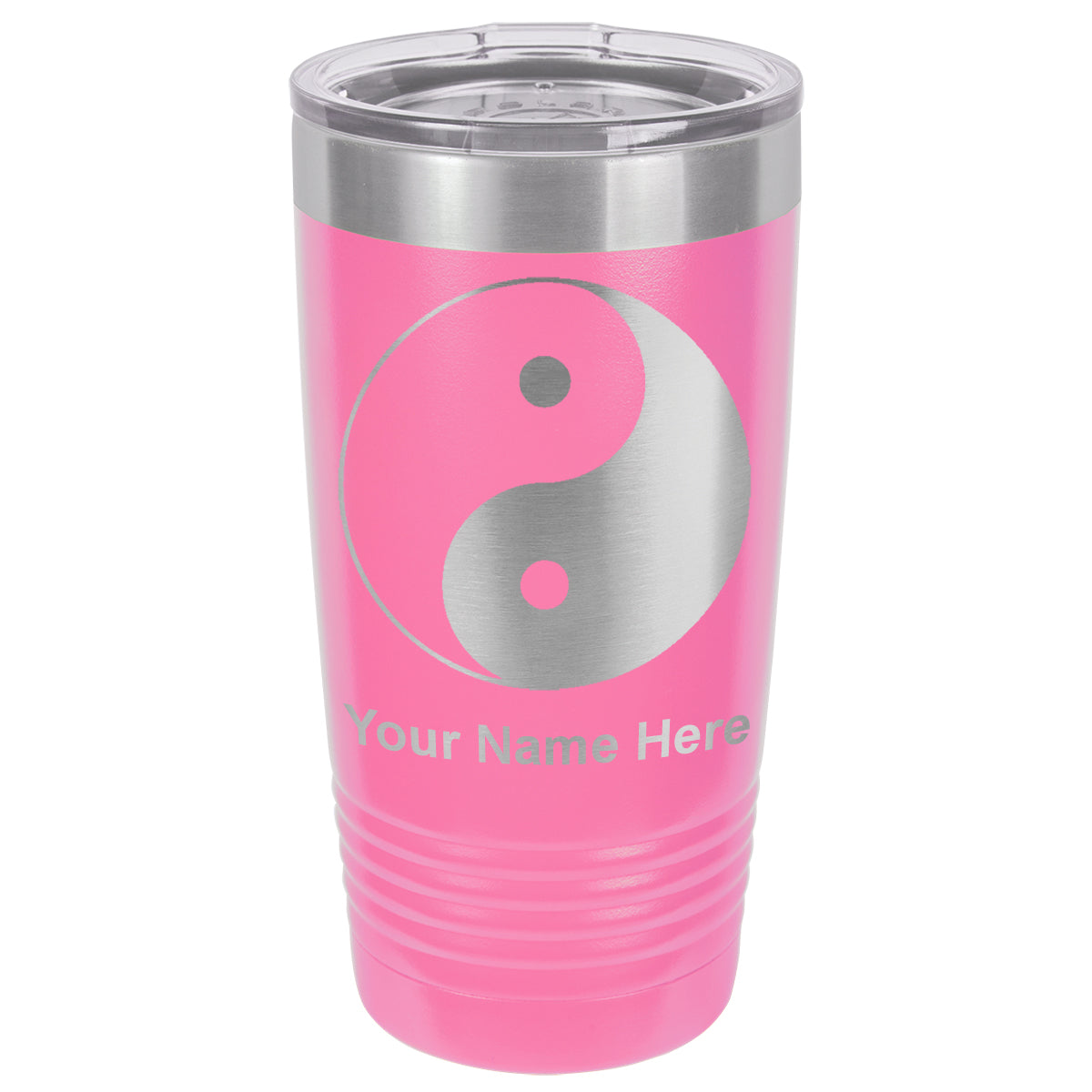 20oz Vacuum Insulated Tumbler Mug, Yin Yang, Personalized Engraving Included