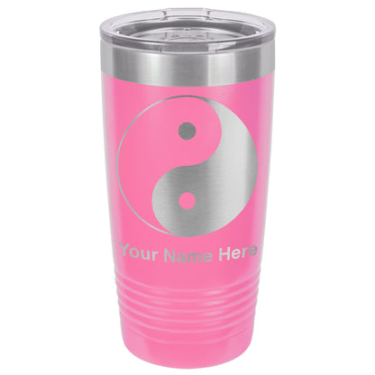 20oz Vacuum Insulated Tumbler Mug, Yin Yang, Personalized Engraving Included