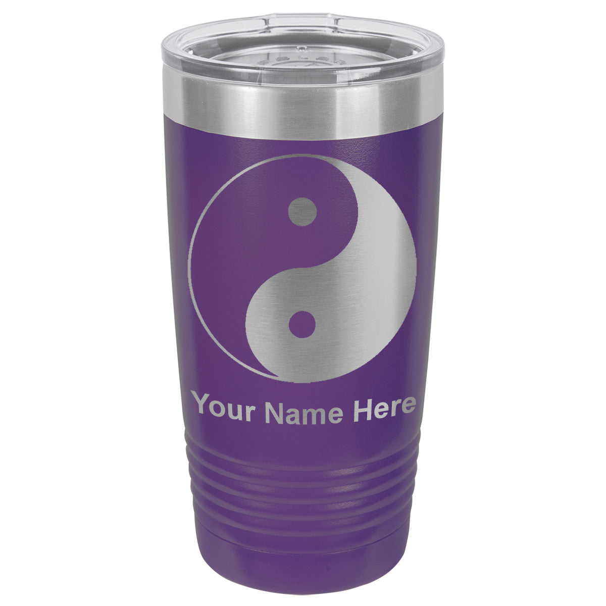 20oz Vacuum Insulated Tumbler Mug, Yin Yang, Personalized Engraving Included