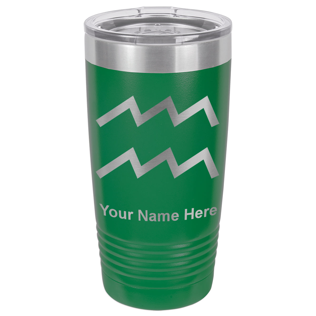 20oz Vacuum Insulated Tumbler Mug, Zodiac Sign Aquarius, Personalized Engraving Included