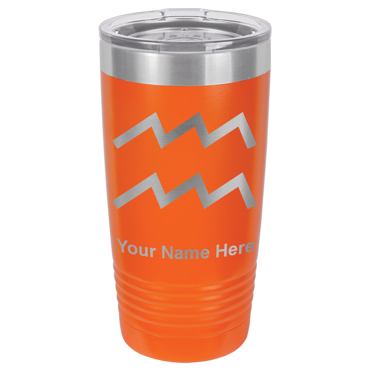 20oz Vacuum Insulated Tumbler Mug, Zodiac Sign Aquarius, Personalized Engraving Included