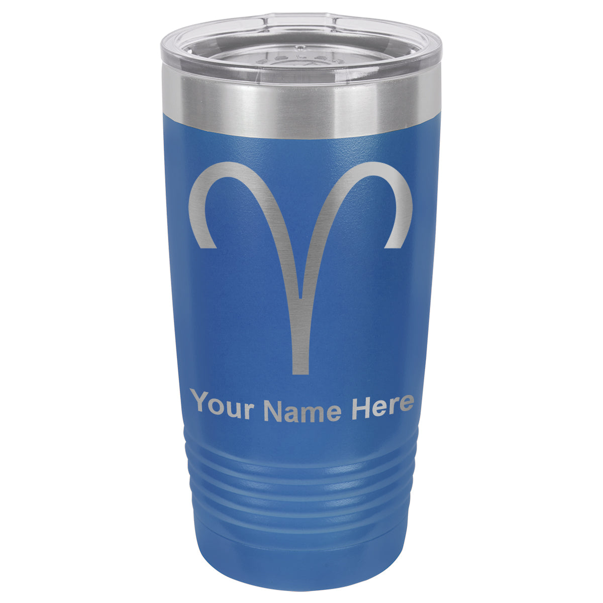 20oz Vacuum Insulated Tumbler Mug, Zodiac Sign Aries, Personalized Engraving Included