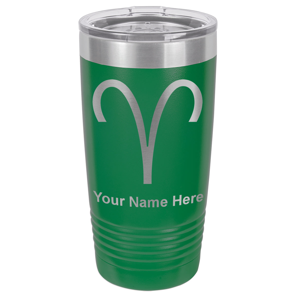 20oz Vacuum Insulated Tumbler Mug, Zodiac Sign Aries, Personalized Engraving Included