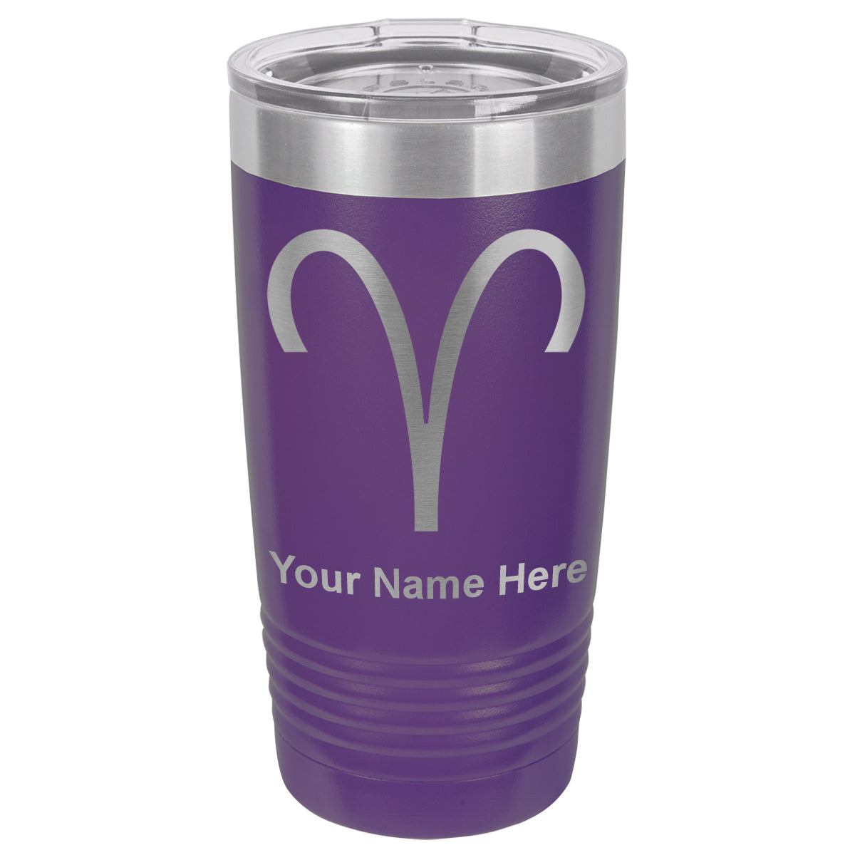 20oz Vacuum Insulated Tumbler Mug, Zodiac Sign Aries, Personalized Engraving Included