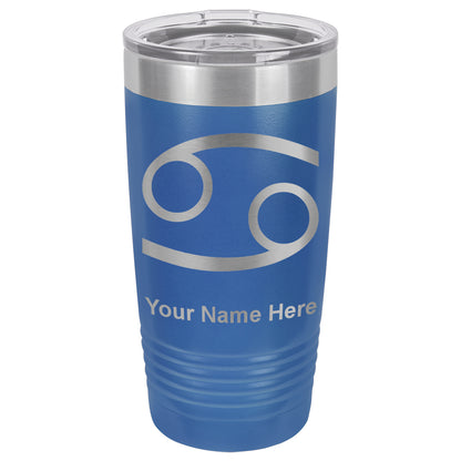 20oz Vacuum Insulated Tumbler Mug, Zodiac Sign Cancer, Personalized Engraving Included