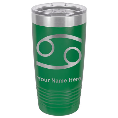 20oz Vacuum Insulated Tumbler Mug, Zodiac Sign Cancer, Personalized Engraving Included