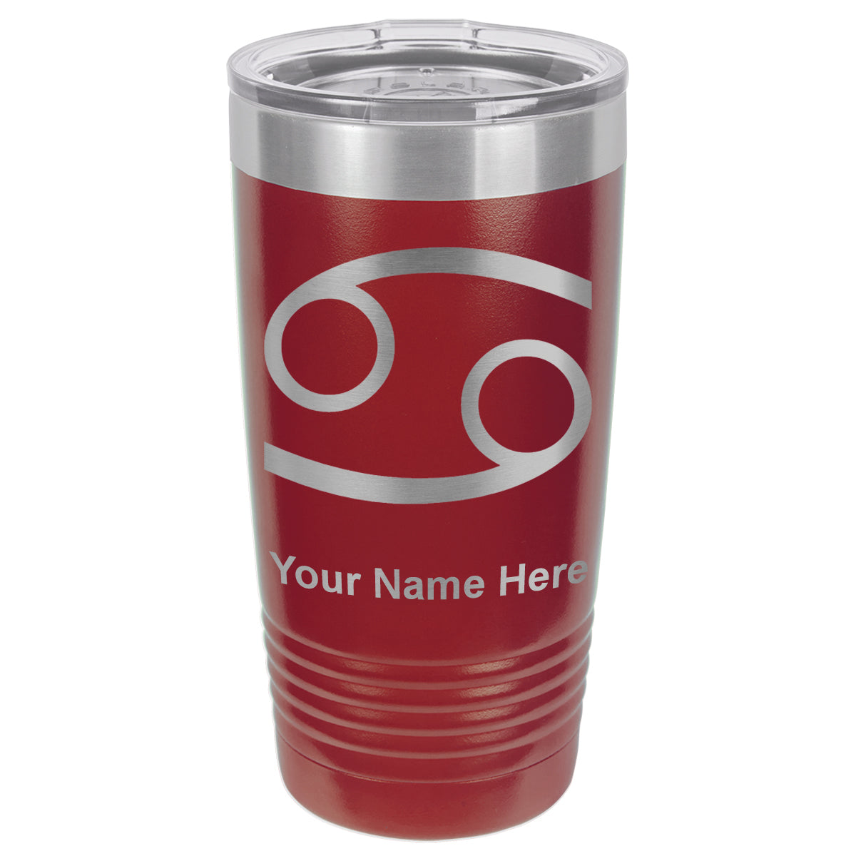 20oz Vacuum Insulated Tumbler Mug, Zodiac Sign Cancer, Personalized Engraving Included