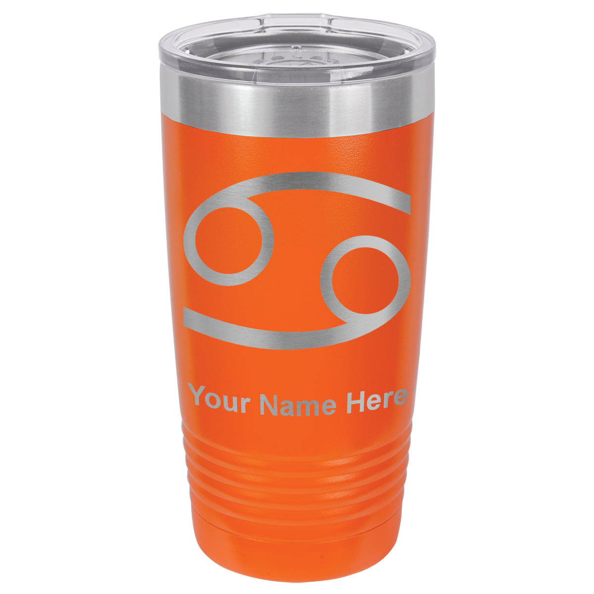 20oz Vacuum Insulated Tumbler Mug, Zodiac Sign Cancer, Personalized Engraving Included