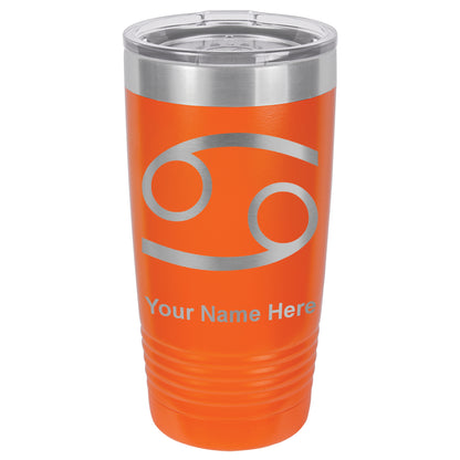 20oz Vacuum Insulated Tumbler Mug, Zodiac Sign Cancer, Personalized Engraving Included