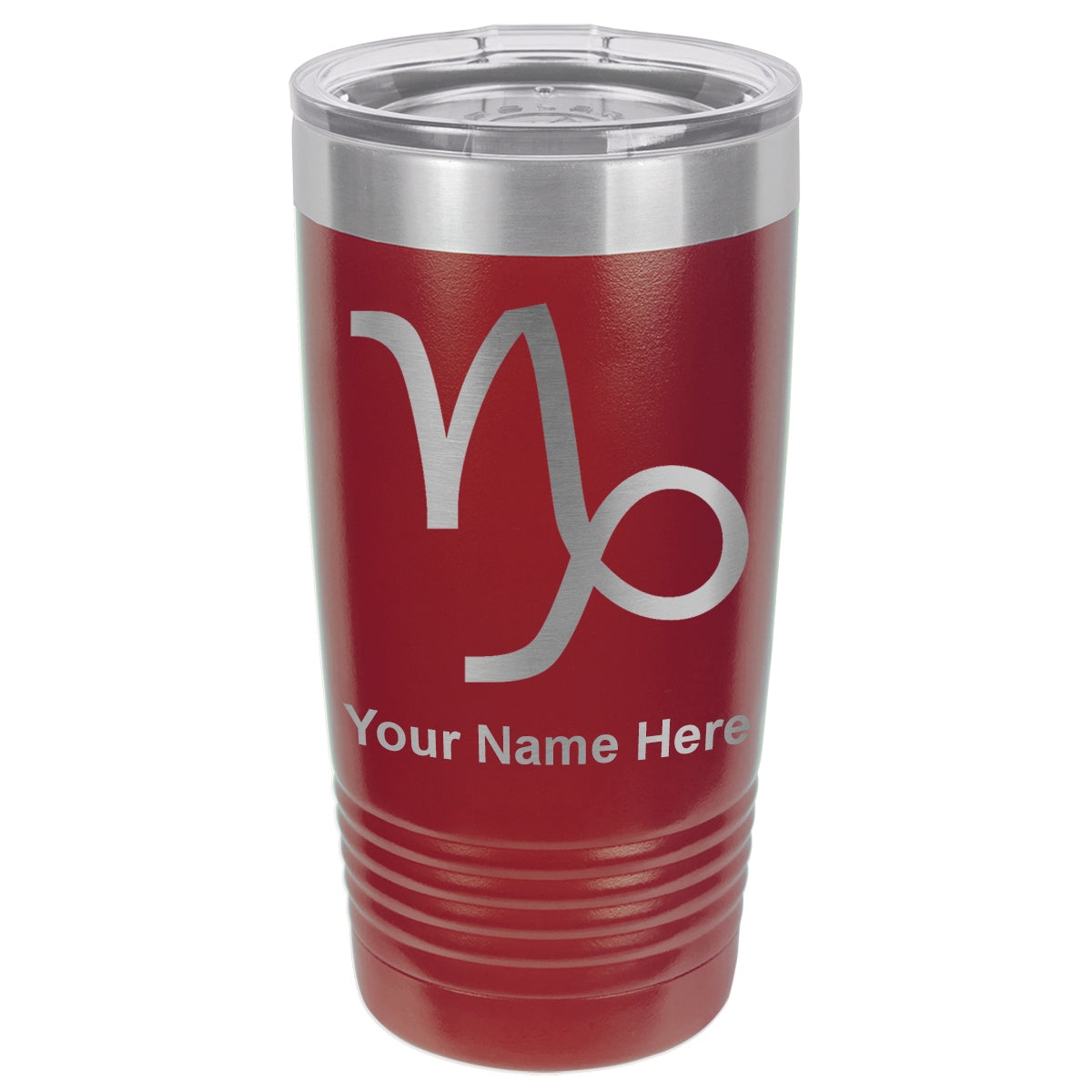 20oz Vacuum Insulated Tumbler Mug, Zodiac Sign Capricorn, Personalized Engraving Included