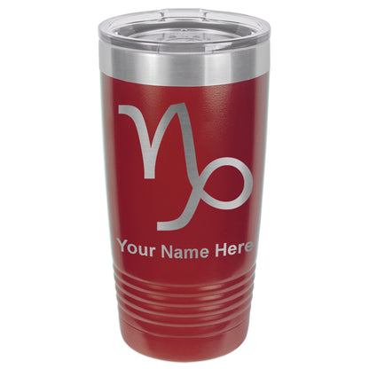 20oz Vacuum Insulated Tumbler Mug, Zodiac Sign Capricorn, Personalized Engraving Included