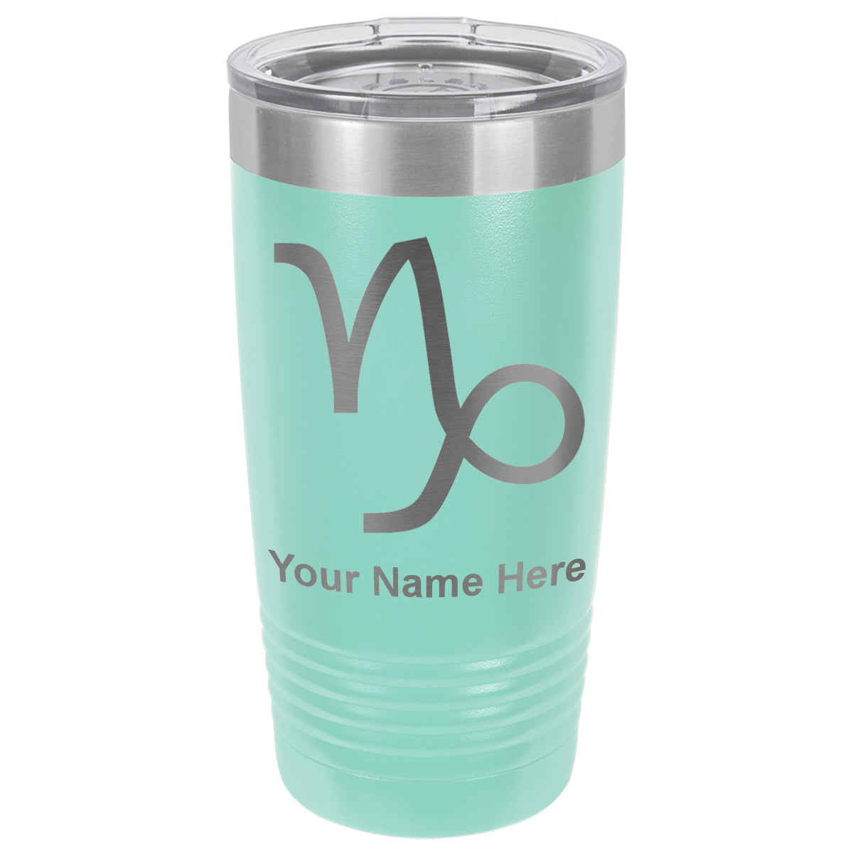 20oz Vacuum Insulated Tumbler Mug, Zodiac Sign Capricorn, Personalized Engraving Included