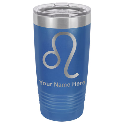 20oz Vacuum Insulated Tumbler Mug, Zodiac Sign Leo, Personalized Engraving Included