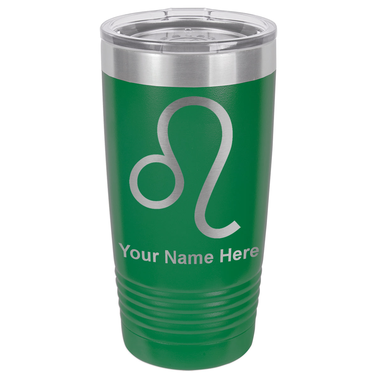 20oz Vacuum Insulated Tumbler Mug, Zodiac Sign Leo, Personalized Engraving Included