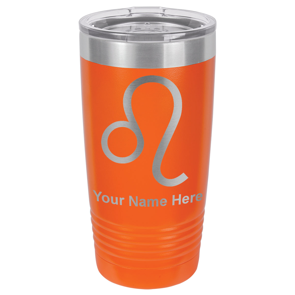 20oz Vacuum Insulated Tumbler Mug, Zodiac Sign Leo, Personalized Engraving Included