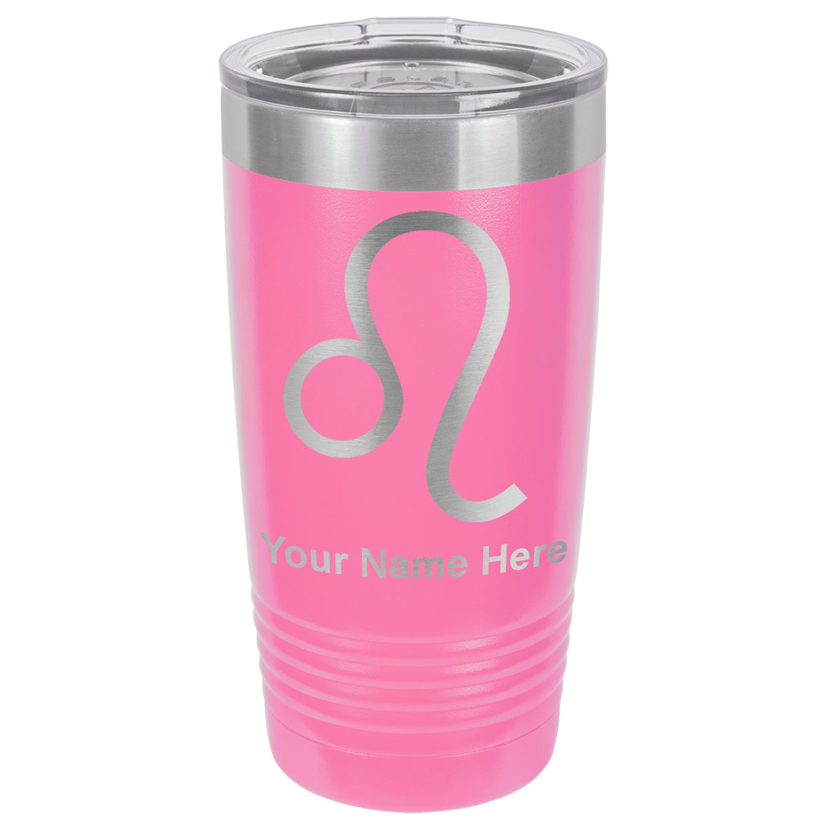 20oz Vacuum Insulated Tumbler Mug, Zodiac Sign Leo, Personalized Engraving Included