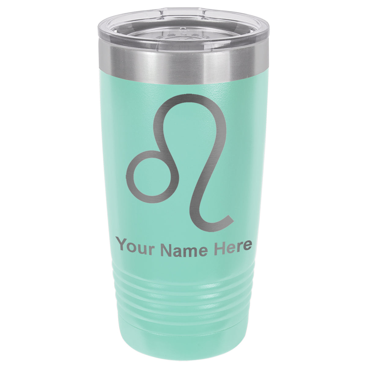 20oz Vacuum Insulated Tumbler Mug, Zodiac Sign Leo, Personalized Engraving Included
