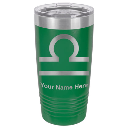 20oz Vacuum Insulated Tumbler Mug, Zodiac Sign Libra, Personalized Engraving Included