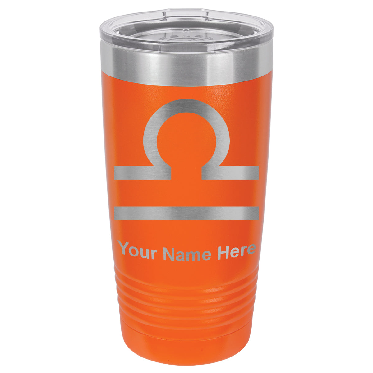 20oz Vacuum Insulated Tumbler Mug, Zodiac Sign Libra, Personalized Engraving Included