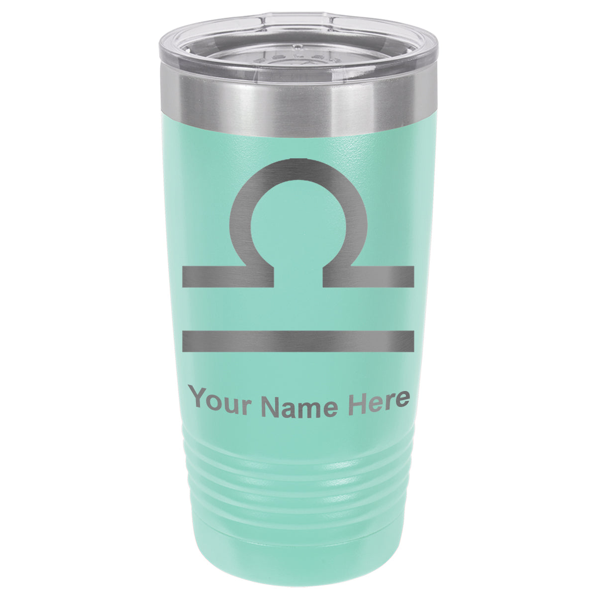 20oz Vacuum Insulated Tumbler Mug, Zodiac Sign Libra, Personalized Engraving Included