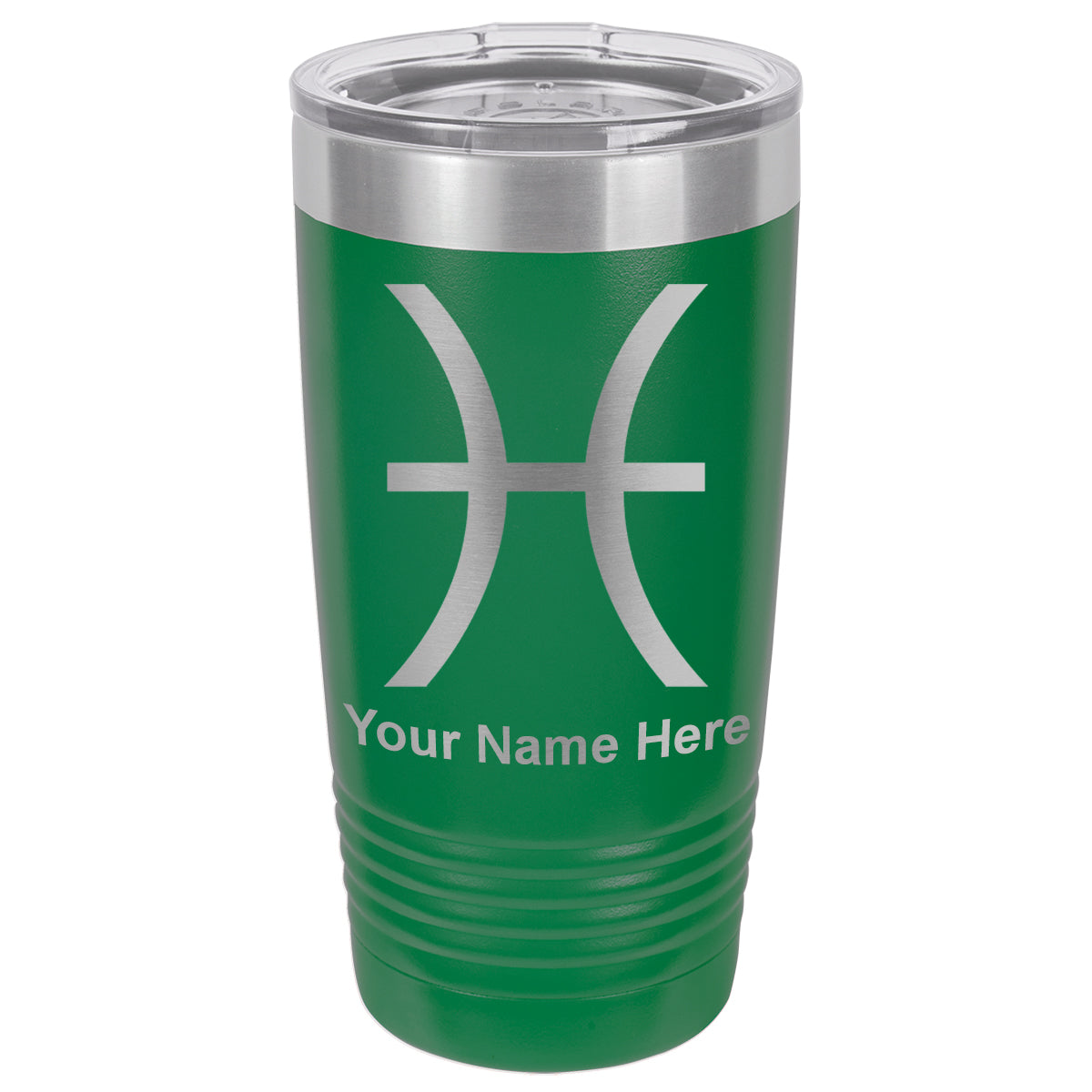 20oz Vacuum Insulated Tumbler Mug, Zodiac Sign Pisces, Personalized Engraving Included