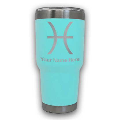 LaserGram 30oz Tumbler Mug, Zodiac Sign Pisces, Personalized Engraving Included