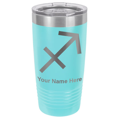 20oz Vacuum Insulated Tumbler Mug, Zodiac Sign Sagittarius, Personalized Engraving Included