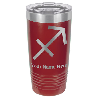 20oz Vacuum Insulated Tumbler Mug, Zodiac Sign Sagittarius, Personalized Engraving Included