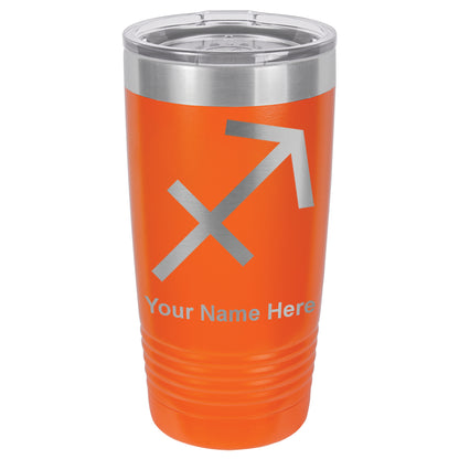 20oz Vacuum Insulated Tumbler Mug, Zodiac Sign Sagittarius, Personalized Engraving Included