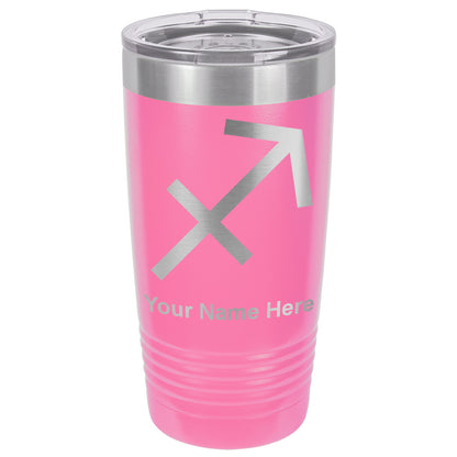 20oz Vacuum Insulated Tumbler Mug, Zodiac Sign Sagittarius, Personalized Engraving Included