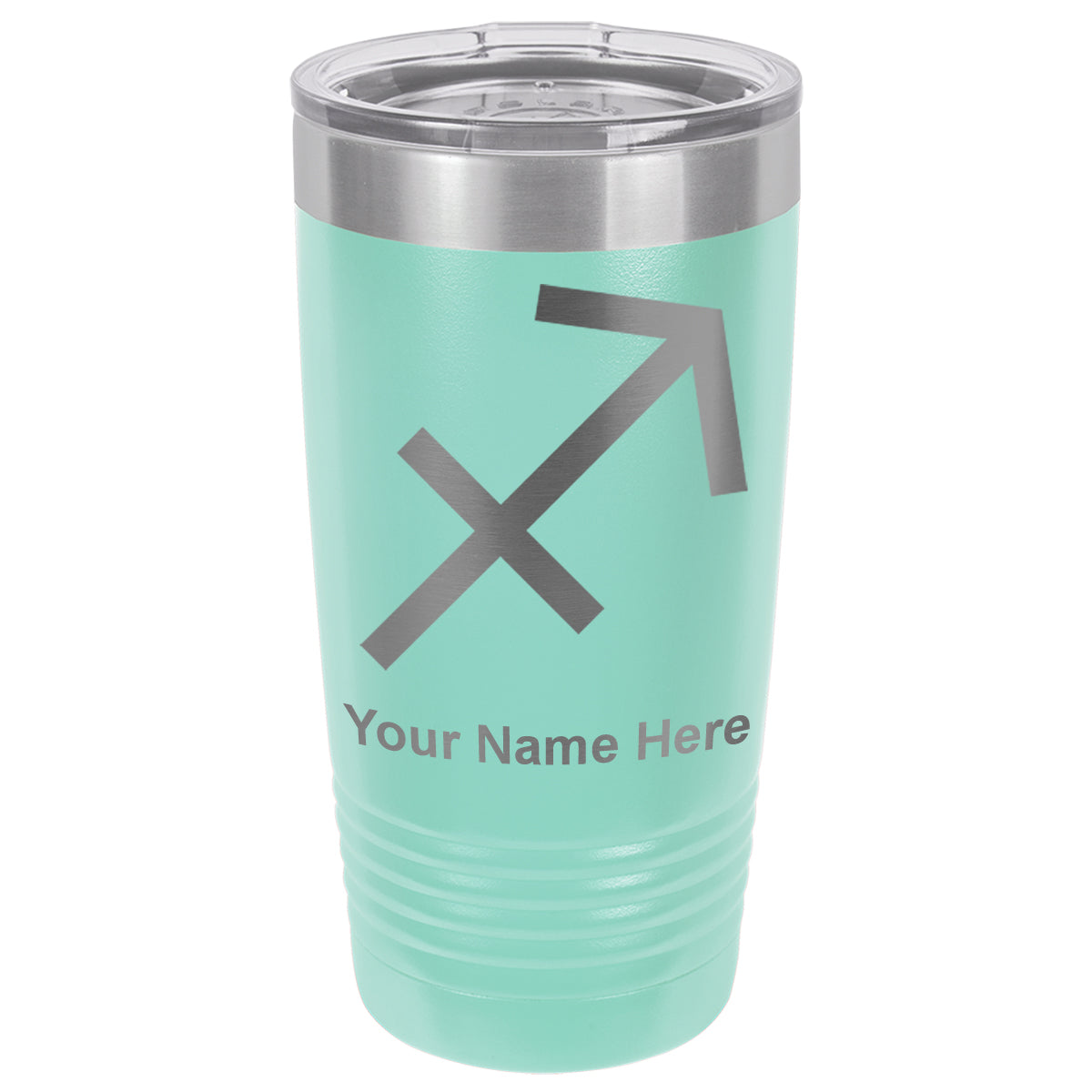 20oz Vacuum Insulated Tumbler Mug, Zodiac Sign Sagittarius, Personalized Engraving Included