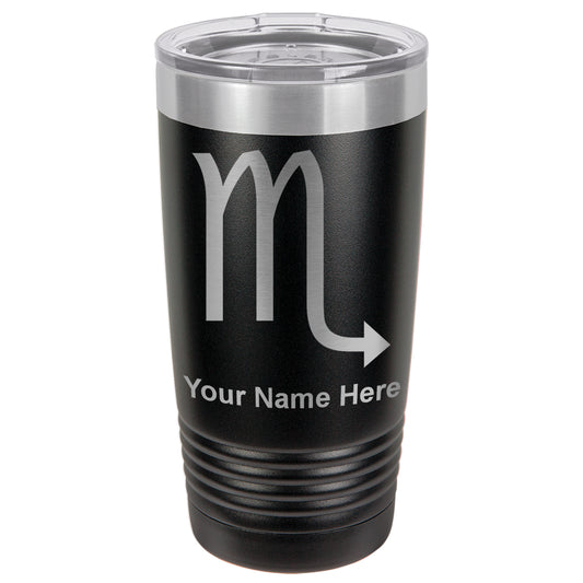 20oz Vacuum Insulated Tumbler Mug, Zodiac Sign Scorpio, Personalized Engraving Included