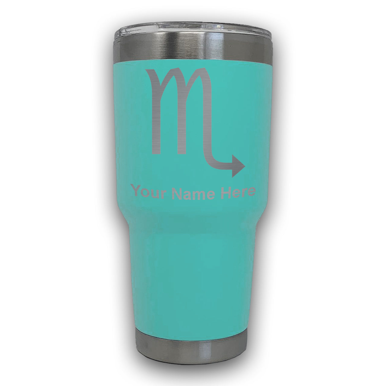 LaserGram 30oz Tumbler Mug, Zodiac Sign Scorpio, Personalized Engraving Included