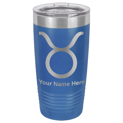 20oz Vacuum Insulated Tumbler Mug, Zodiac Sign Taurus, Personalized Engraving Included