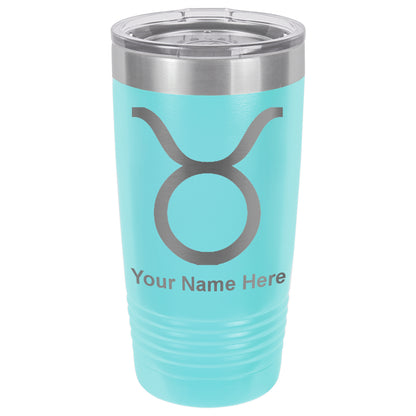 20oz Vacuum Insulated Tumbler Mug, Zodiac Sign Taurus, Personalized Engraving Included