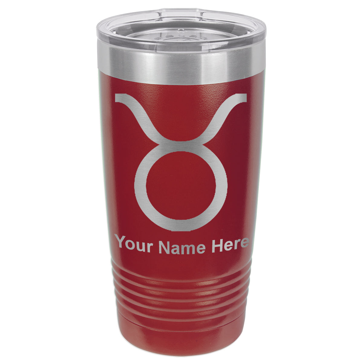 20oz Vacuum Insulated Tumbler Mug, Zodiac Sign Taurus, Personalized Engraving Included