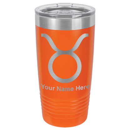 20oz Vacuum Insulated Tumbler Mug, Zodiac Sign Taurus, Personalized Engraving Included