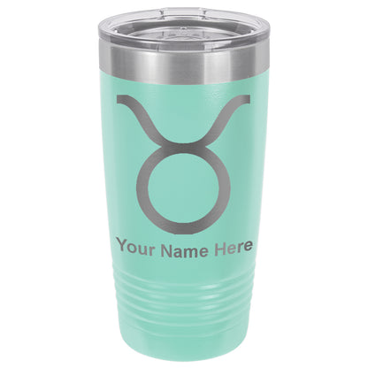 20oz Vacuum Insulated Tumbler Mug, Zodiac Sign Taurus, Personalized Engraving Included