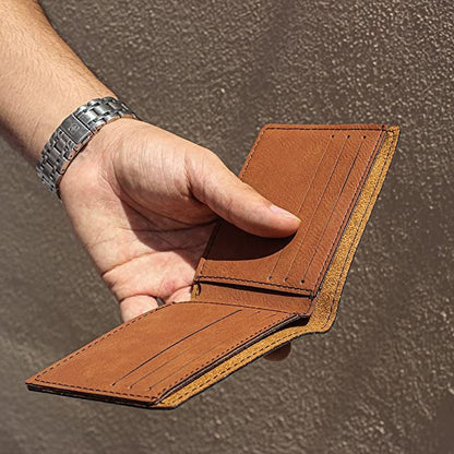 Faux Leather Bi-Fold Wallet, Tyrannosaurus Rex Dinosaur, Personalized Engraving Included